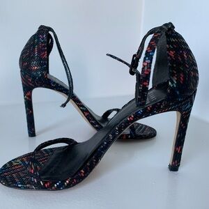 Stuart Weitzman Multicolor Open Toe Ankle Strap 4” Nudist Heels size 5/5 or 6